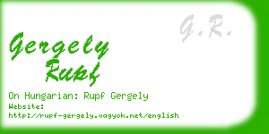 gergely rupf business card